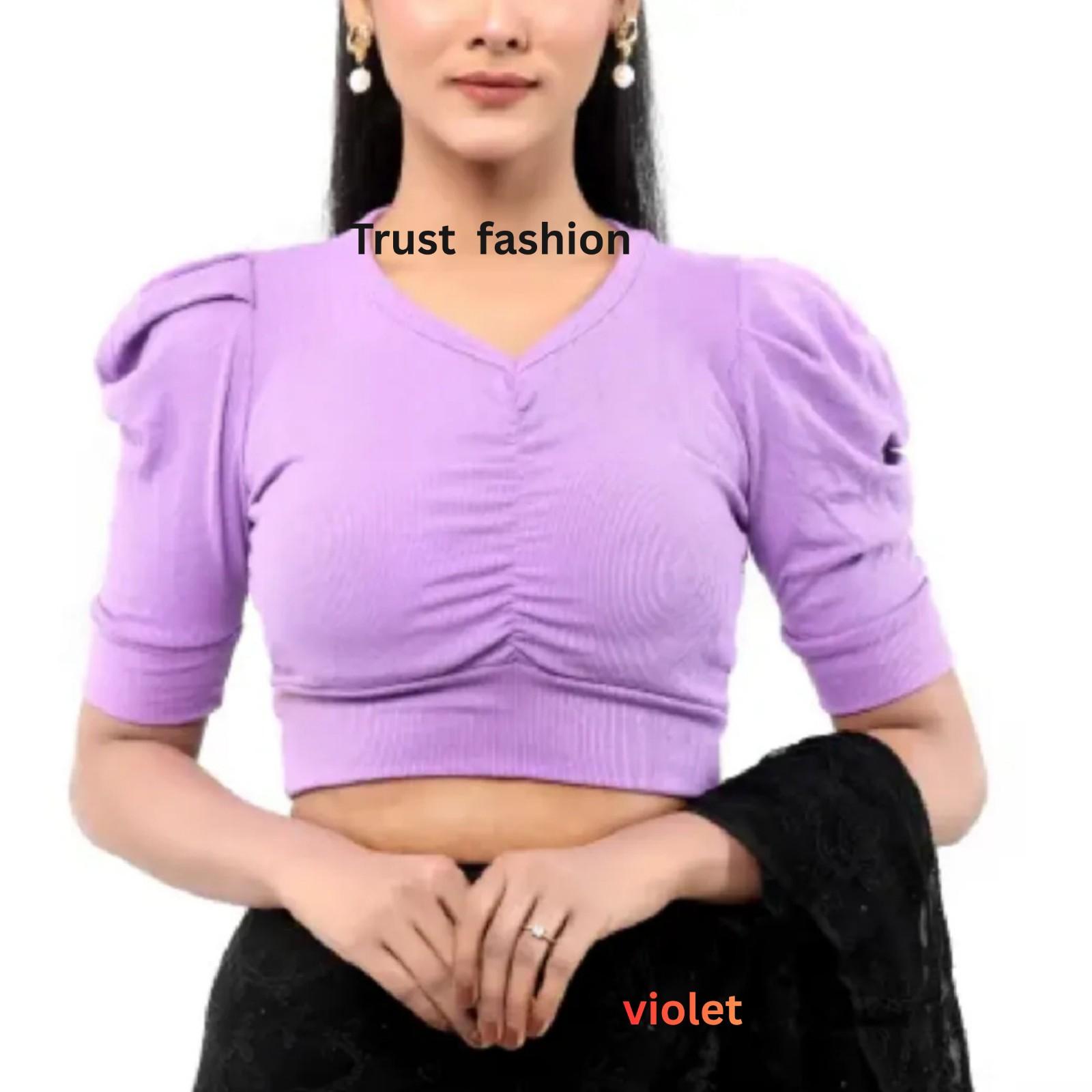 হাফ হাতা হাফ ক্রপ টপ ব্লাউজ